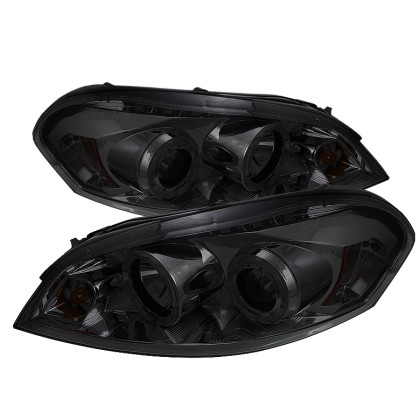 Spyder Projector Headlights LED Halo Smoke for 06-13 Chevy Impala