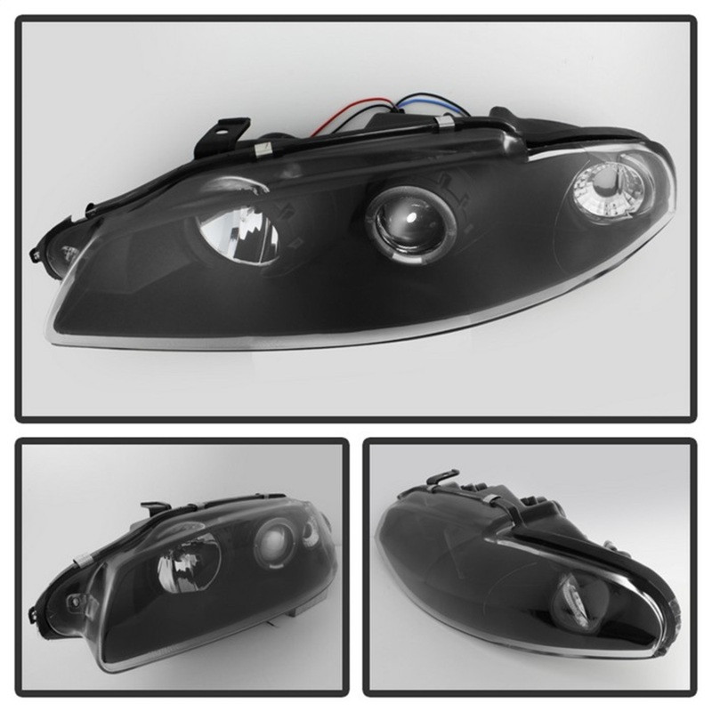 Spyder Projector Headlights LED Halo Black for 97-99 Mitsubishi Eclipse