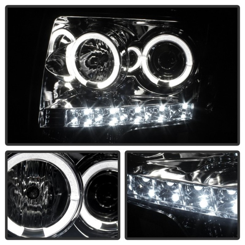 Spyder Projector Headlights LED Halo Smoke for 09-14 Ford F150 w/ Halogen