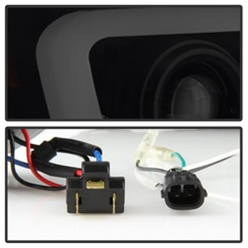 Spyder Projector Headlights Light Bar DRL Black Smoke for 14-16 Toyota Tundra