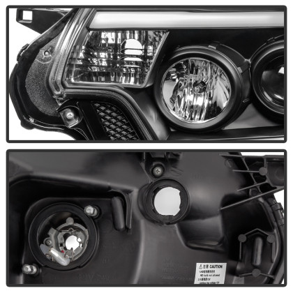 Spyder Projector Headlights Light Bar DRL Black for 12-15 Toyota Tacoma