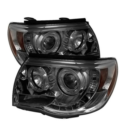 Spyder Projector Headlights LED Halo Smoke for 05-11 Toyota Tacoma
