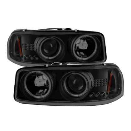 Spyder Projector Headlights CCFL Halo LED Black Smoke for 99-06 Sierra 1500/2500