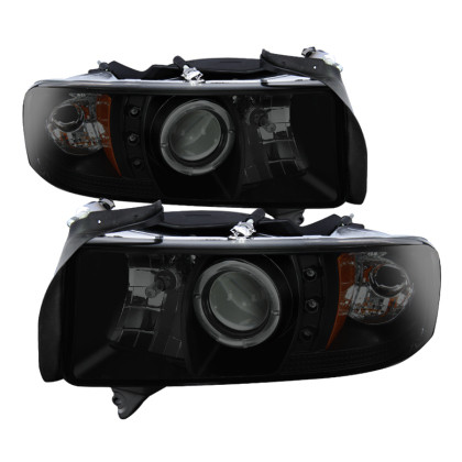 Spyder Sport Projector Headlights LED Halo Black Smoke for 94-01 Dodge Ram 1500