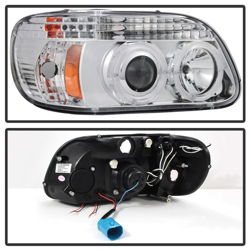Spyder 1PC Projector Headlights LED Halo Chrome for 95-01 Ford Explorer