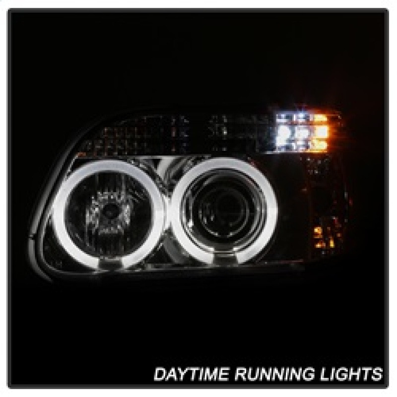 Spyder 1PC Projector Headlights LED Halo Chrome for 95-01 Ford Explorer