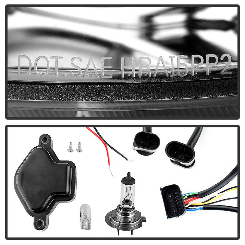 Spyder Projector Headlights 1PC LED Halo Chrome for 02-05 BMW E46 3-Series 4DR