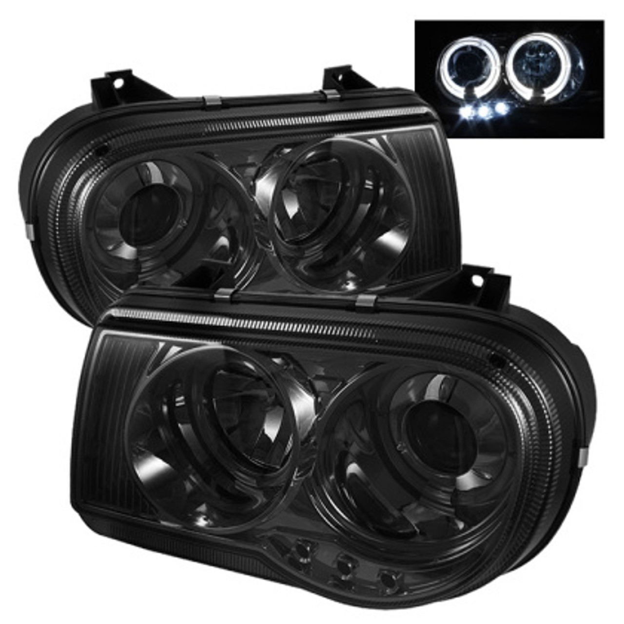 spy5075659 Spyder Chrysler 300C 05-10 Projector Headlights LED DRL Black High/Low H7 PRO-YD-C300C-DRL-BK JP店 Spyder Automotive Lighting Head Lights, Tail Lights, Fog Lights