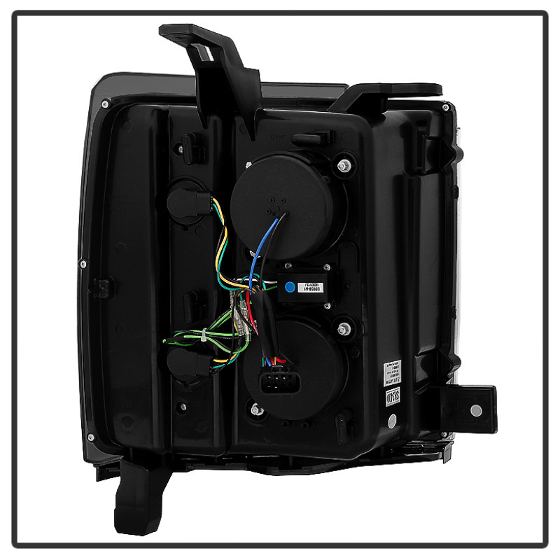 Spyder Projector Headlights Light Bar DRL Smoke for 14-16 Silverado 2500 HD