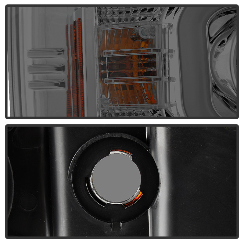 Spyder Projector Headlights Light Bar DRL Smoke for 14-16 Silverado 2500 HD