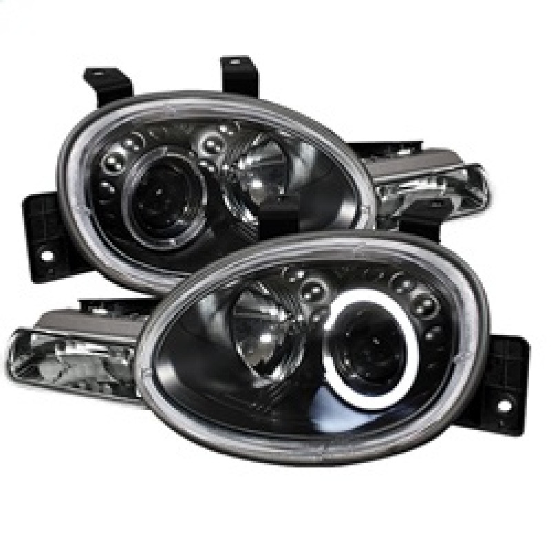 Spyder Projector Headlights LED Halo Black for 95-99 Dodge Neon