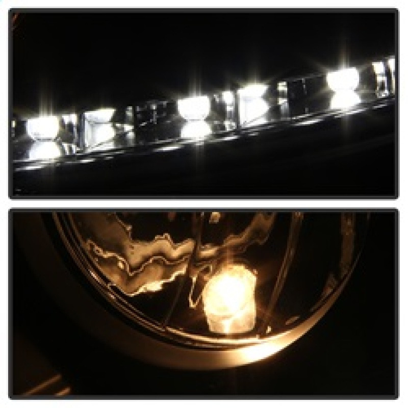 Spyder DRL Black Headlights for 06-09 Volkswagen GTI  / Jetta w/ Halogen