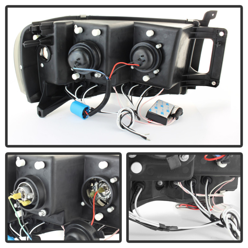 Spyder Projector Headlights CCFL Halo LED Black Smoke for 02-05 Ram 1500