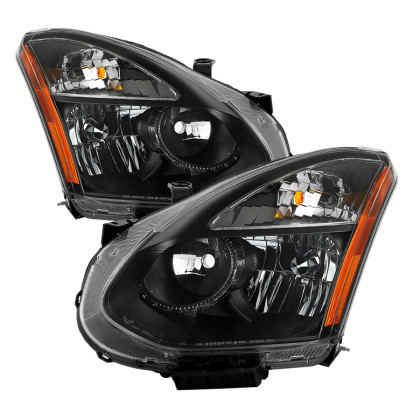 Spyder xTune Headlights-Black for 08-14 Nissan Rogue w/ Halogen