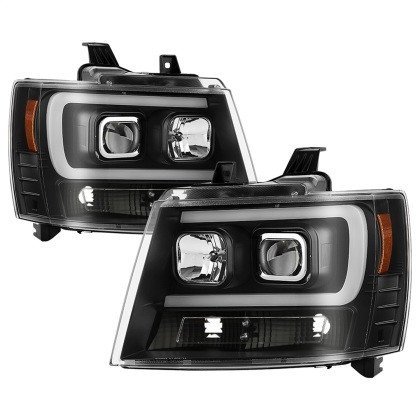 Spyder V2 Projector Headlights Black for 07-14 Chevy Suburban/1500/2500/Tahoe