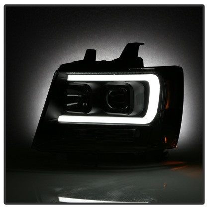 Spyder V2 Projector Headlights Black for 07-14 Chevy Suburban/1500/2500/Tahoe