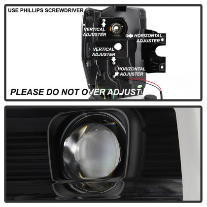 Spyder Projector Headlights V2-Switch Back Black for 08-10 Ford F-250 SD