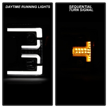 Spyder Projector Headlights Black for 17-18 Ford F-250/F-350/F450 Super Duty