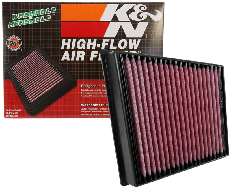 K&N Replacement Drop In Air Filter for 2017 Silverado 2500HD V8-6.6L DSL