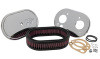 K&N Custom Racing Assembly Oval Red Filter - 1.75in Filter Height