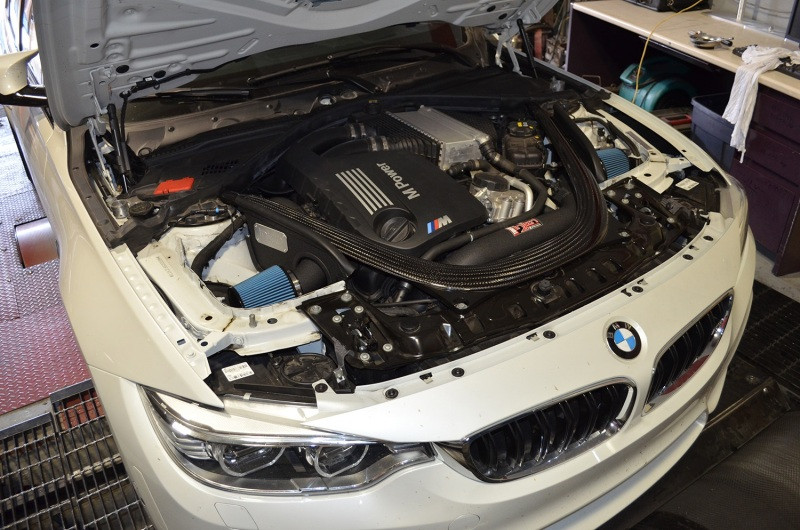 Injen Wrinkle Black Short Ram Intake for 2015 BMW M3 / M4 Twin Turbo - SP1116WB