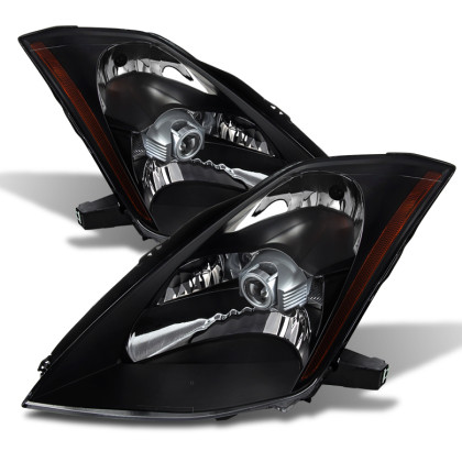 Spyder Xtune Crystal Headlights Black for 03-05 Nissan 350Z  w/ Xenon/Hid