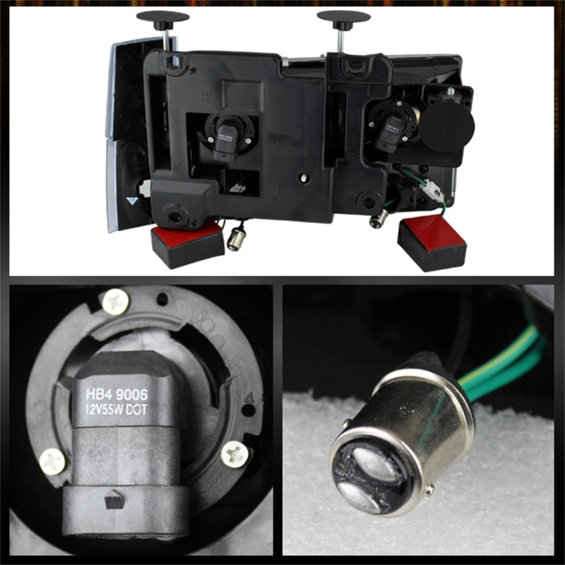 Spyder Xtune Crystal Headlights w/ Corner & LED Bumper Smoke for 92-93 GMC Yukon