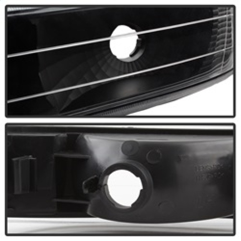 Xtune Amber Crystal Headlights w/ Bumper Lights Black for 00-06 Chevy TahOE