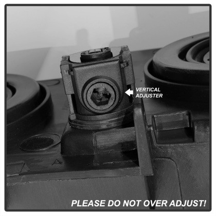 Spyder Xtune Headlights w/ Bumper Lights Black for 03-06 Silverado 2500HD