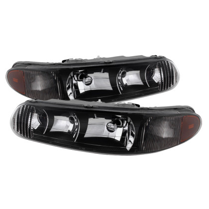 Spyder Xtune Crystal Headlights Black for 97-05 Buick Century / 97-04 Regal