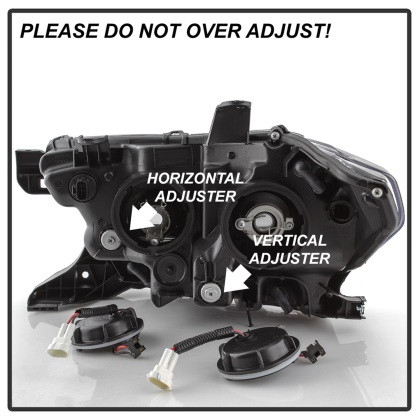 xTune DRL Proj Headlights w/Turn Signal - Black for 16-18 Tacoma SR/SR5