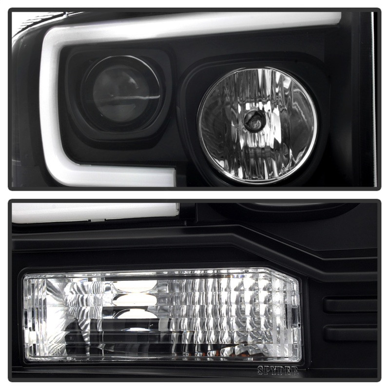 Spyder Projector Headlights - Light Bar DRL LED - Black for 05-07 Ford F150
