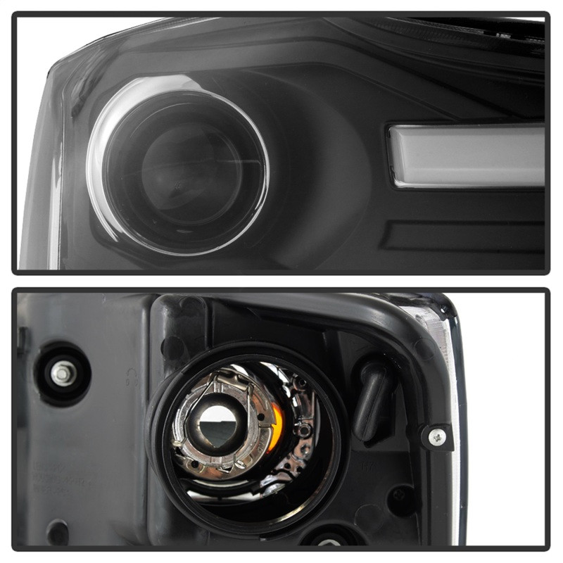 Spyder V2 Projector Headlights - Black for 04-15 Nissan Titan / 04-07 Nissan Armada