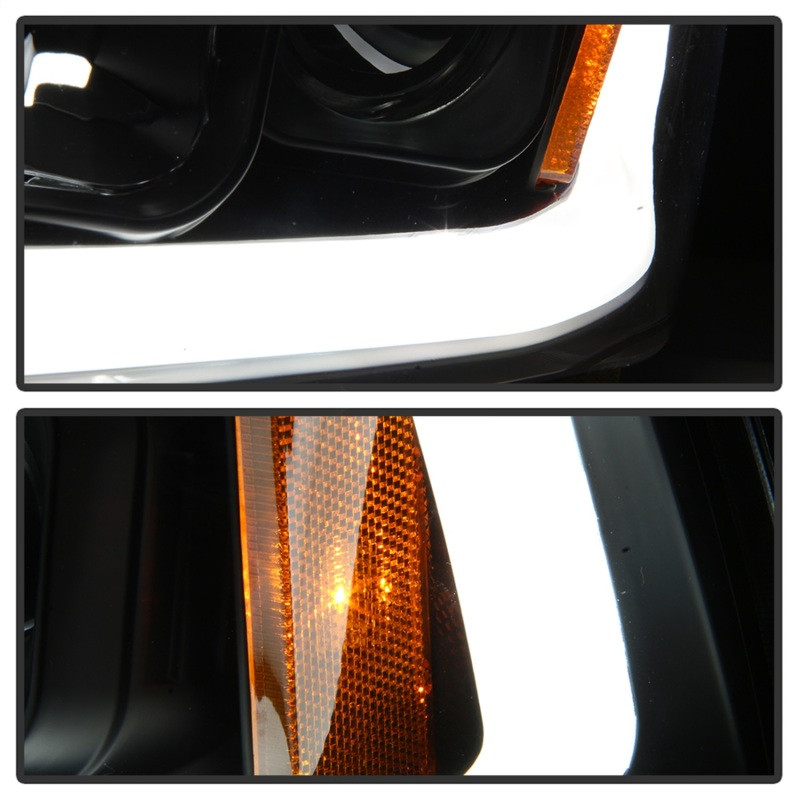 Spyder Projector Headlights - LED Light Bar - Black for 06-10 Dodge Charger