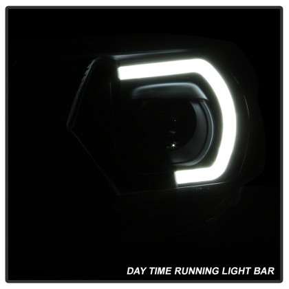 Spyder xTune Headlights - Light Bar DRL - Black for 12-15 Toyota Tacoma