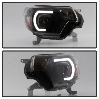 Spyder xTune Headlights - Light Bar DRL - Black for 12-15 Toyota Tacoma