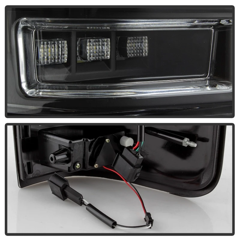 Spyder Projector Tail Lights - Light Bar DRL LED - Black for 04-08 Ford F-150