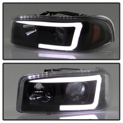 Spyder V2 Projector Headlights - DRL - Black for 99-06 Sierra 1500/2500/3500