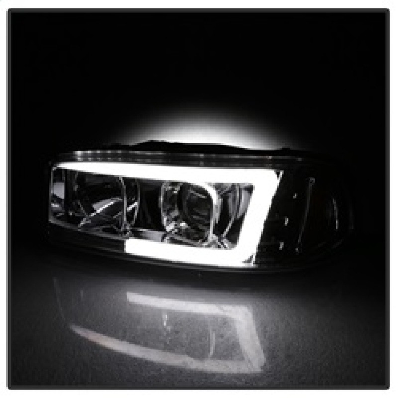 Spyder V2 Projector Headlights - DRL - Chrome for 99-06 Sierra 1500/2500/3500