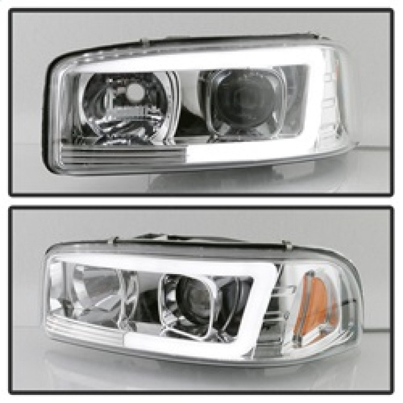 Spyder V2 Projector Headlights - DRL - Chrome for 99-06 Sierra 1500/2500/3500