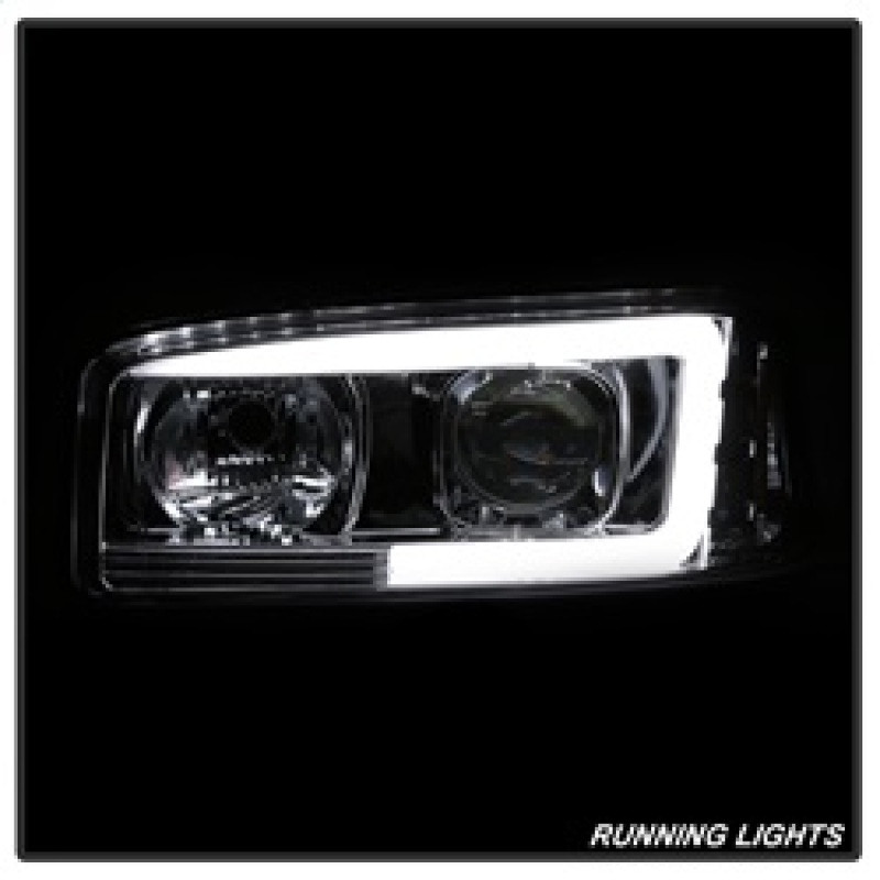 Spyder V2 Projector Headlights - DRL - Chrome for 99-06 Sierra 1500/2500/3500