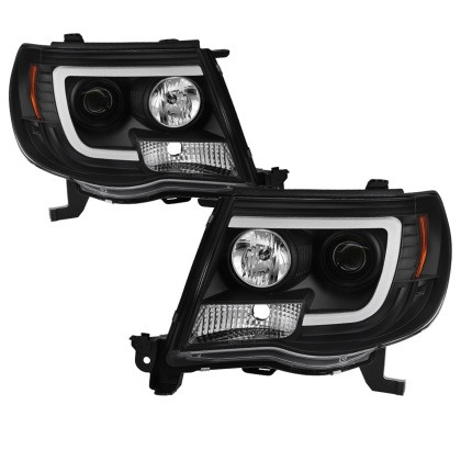 Spyder Projector Headlights - Light Bar DRL - Black for 05-11 Toyota Tacoma