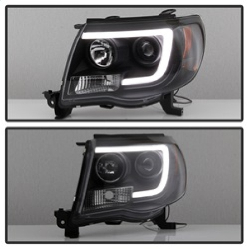Spyder Projector Headlights - Light Bar DRL - Black for 05-11 Toyota Tacoma