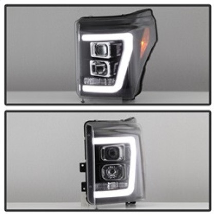 Spyder V2 Projector Headlights - Black for 11-16 Ford F-250 Super Duty