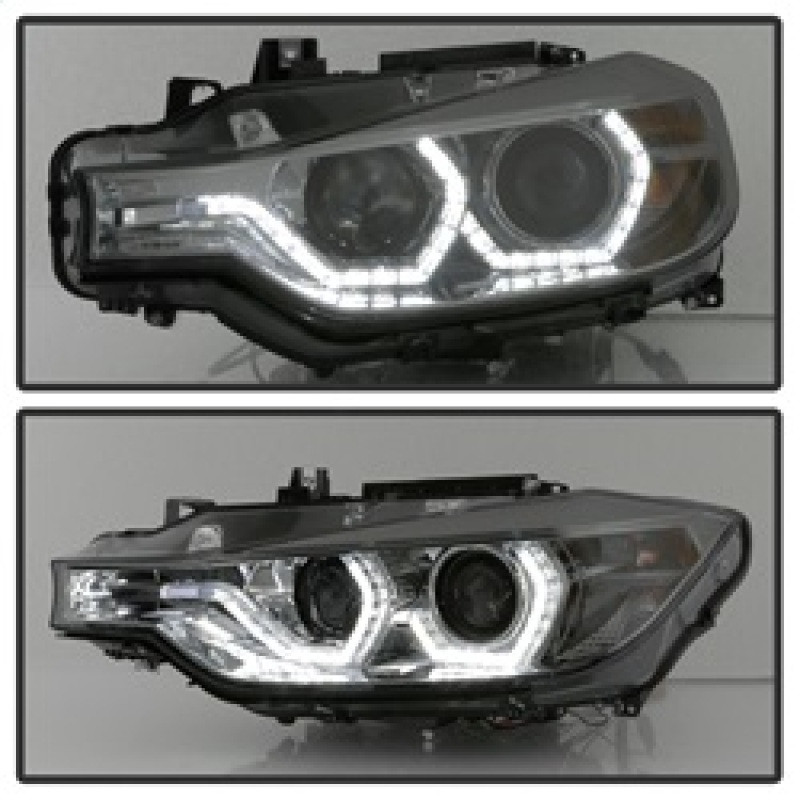 Spyder Projector Headlights - LED DRL - Smoke for 12-14 BMW F30 3 Series 4DR
