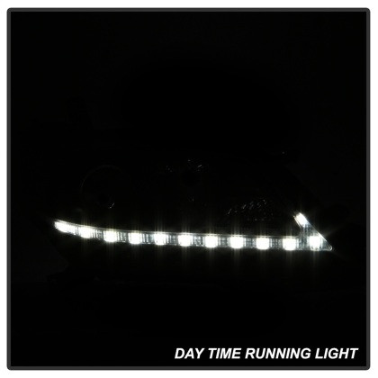 Spyder Projector Headlights - DRL LED - Black for 11-14 Sienna