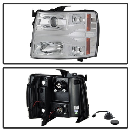 Spyder Version 3 Projector Headlights - Chrome for 07-13 Silverado 1500