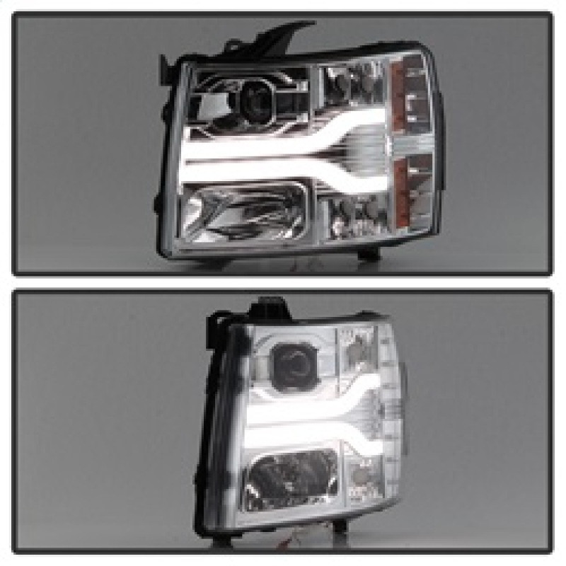 Spyder Version 3 Projector Headlights - Chrome for 07-13 Silverado 1500