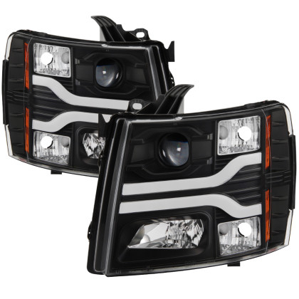Spyder Version 3 Projector Headlights - Black for 07-13 Silverado 1500
