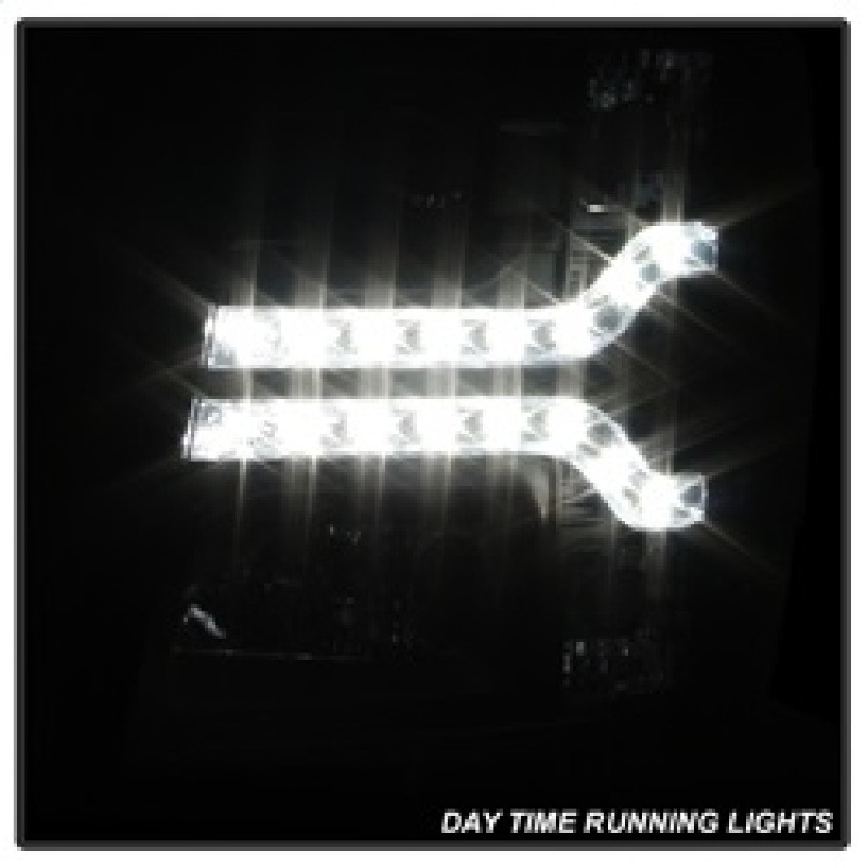 Spyder V2 Projector Headlights - LED DRL - Black for 07-13 Silverado 1500